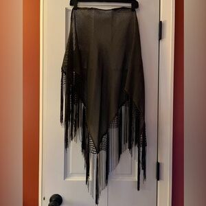 VINTAGE NINE WEST CROCHET COTTON TRIANGLE SCARF NWT